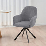 housse chaise gris rayures moderne élastique poignées salle manger mariage banquette cuisine