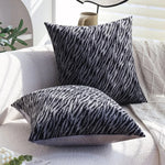 taies d'oreiller tigrées noires blanches modernes opaques durables 45x45cm pièces invisible zipper
