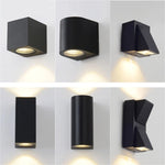 applique murale led noir contemporaine ip65 étanche 5w 10w naturel 4000k fixée mur