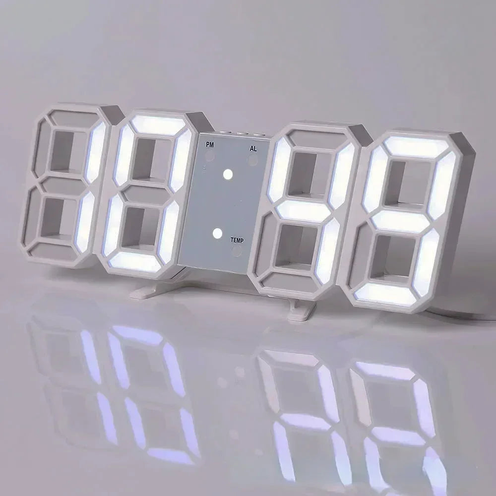 horloge digitale led horloge table cubique moderne minimaliste alarme