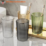 verres dents transparents moderne élégants rayures verticales couleurs doré vert olive gris fumé