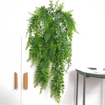 plantes artificielles cascade vert feuilles dentelées décoration naturelle suspensions osierextérieur accrochées 90cm