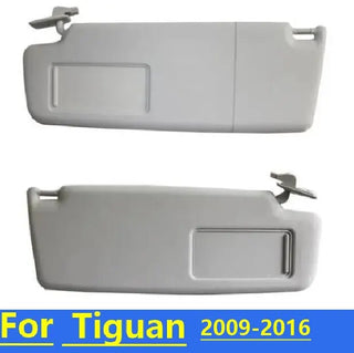 pare soleil miroir voiture gris clair beige clip fixation miroir éclairéintérieur vw tiguan 2008