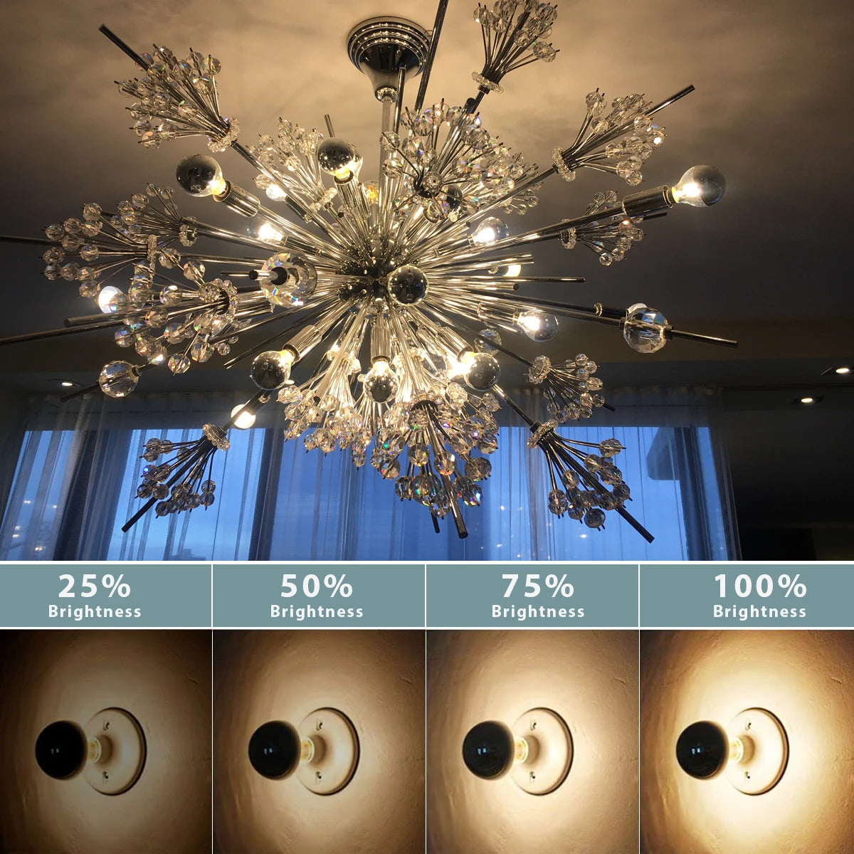 ampoules led argentées filament doré vintage e27 2700k 6500k 20000h