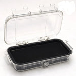 boîtes rangement transparentes plastique intérieur noir pratique modernes boucle carabiner tapis bague protection