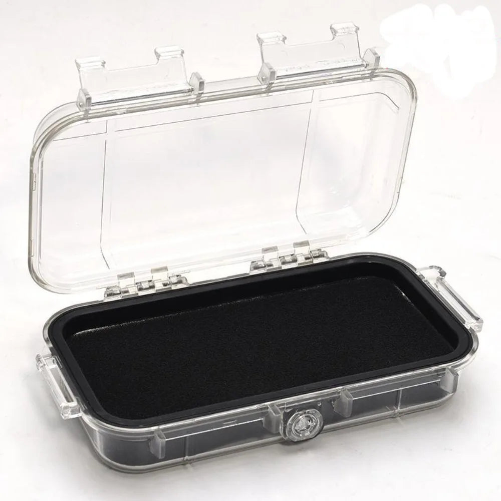 boîtes rangement transparentes plastique intérieur noir pratique modernes boucle carabiner tapis bague protection