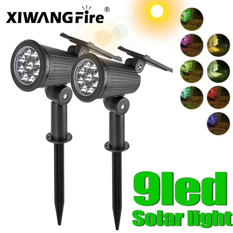 projecteur solaire led ip65 waterproof moderne réglable angle opaque noir contemporainextérieurvacances
