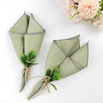 serviettes table blanc vert marron rayures classiques ruban coton fleur artificielle lavables cuisine