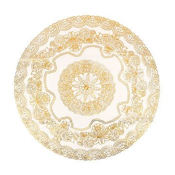 serviette table moderne broderie fleur doré réutilisable imperméable maison fête banquet
