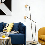 lampe suspension câble tressé marron clair interrupteur noir moderne rustique