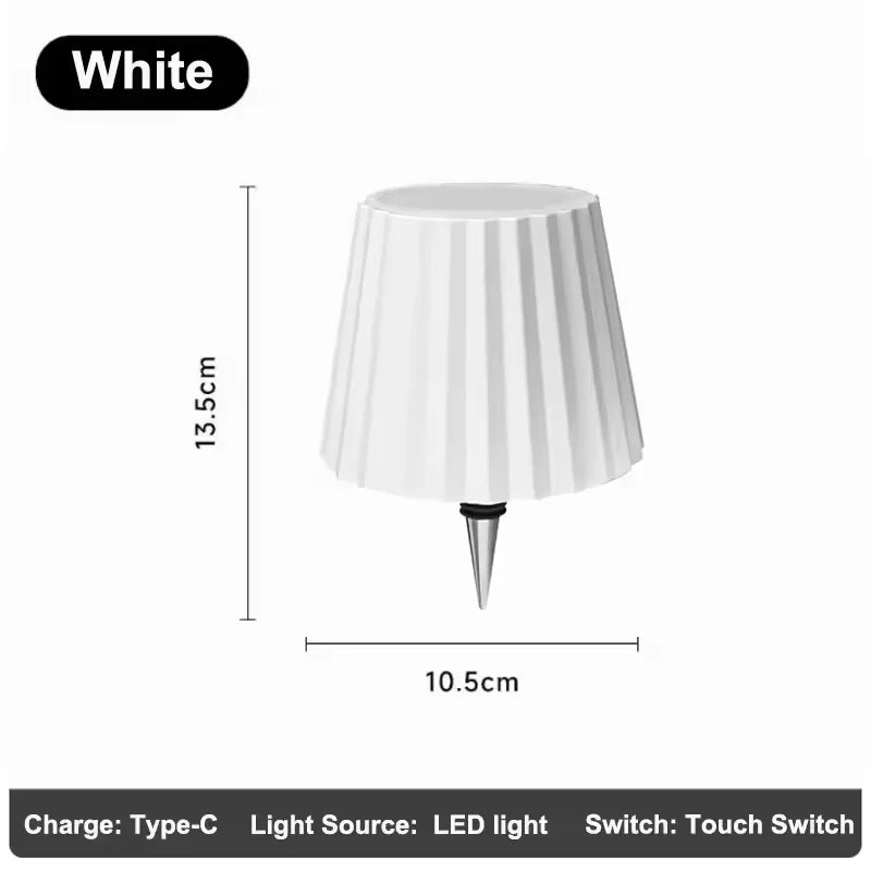 lampe table led rechargeable usb 2000mAh variateur tactile intensité variable lumière nuit RGB noir