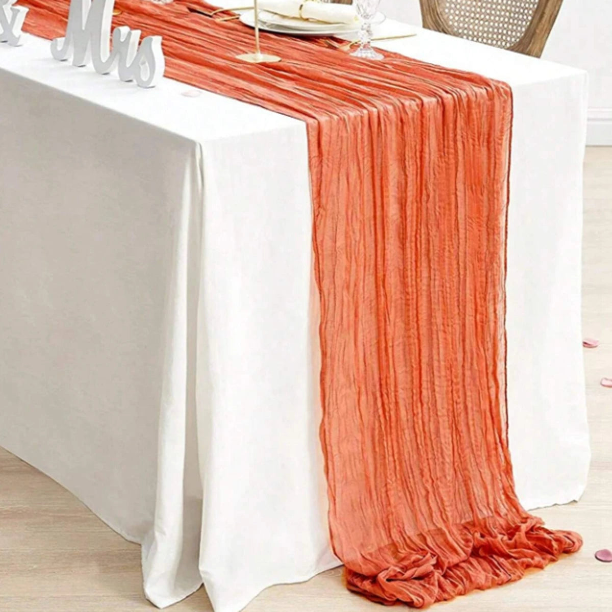 nappe decorative plissée semi transparente beige rose vert olive mariage nouvelle annee festive