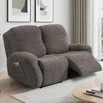 Housse canapé inclinable places vert olive imprimé feuilles moderne adhésif Jacquard polyestère