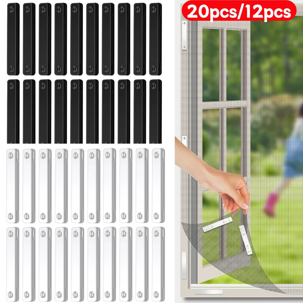 filet protection fenetre clips magnetiques noir blanc maille fine moderne