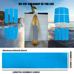 tapis antidérapant rayures diagonales gris bleu noir moderne adhésif surf skateboarding kayakSUP évaplanche