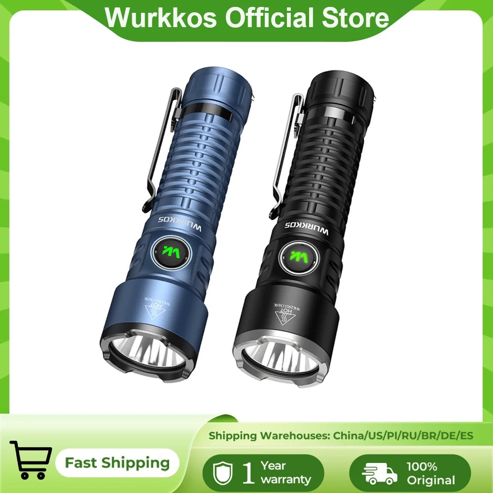 lampe torche rechargeable noire anti dérapante ipx8 étanche 5000mah autonomie 330h lumière intense robuste