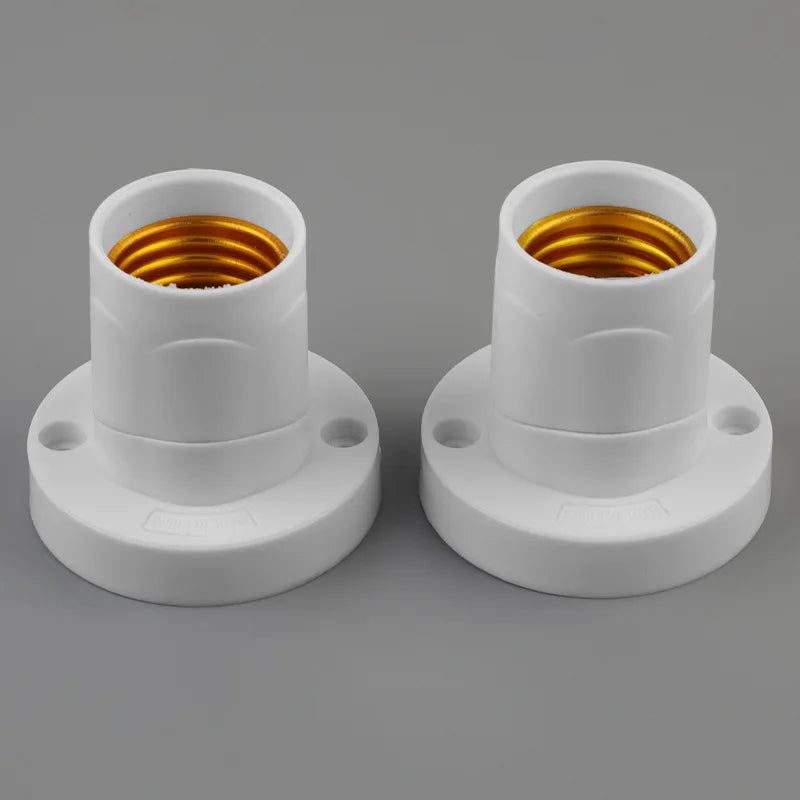 socle ampoule e27 moderne blanc doré fixations muraires rotation 45 degrés