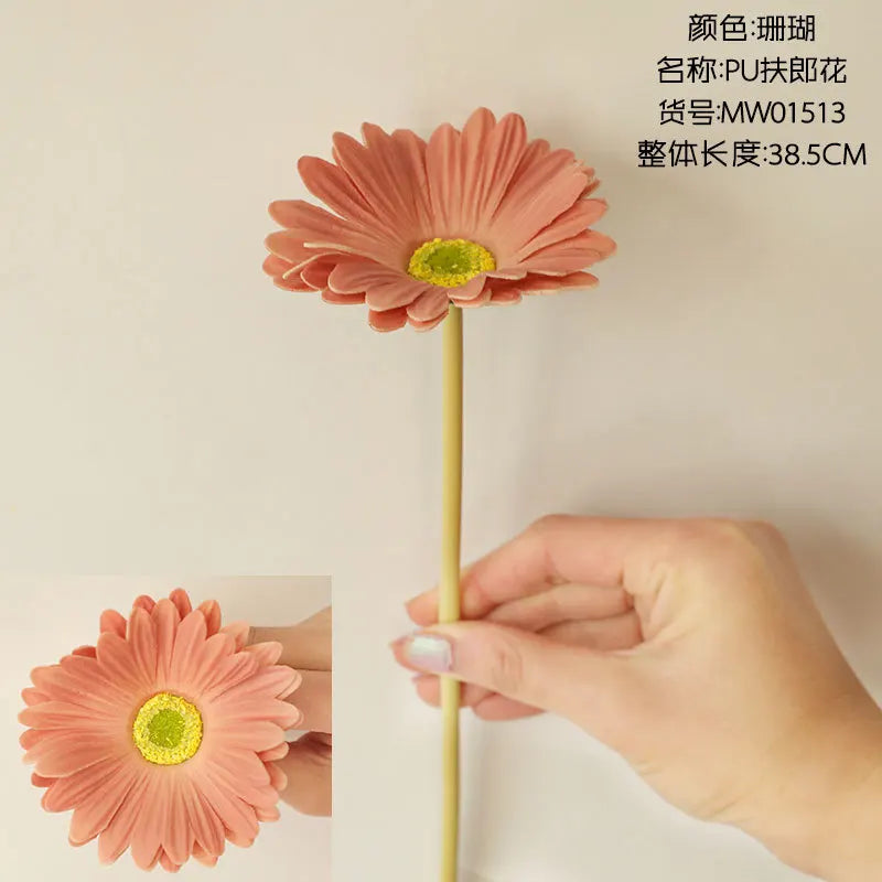fleurs artificielles gerbera soie moderne intérieur mariage rose rouge jaune orange blanc