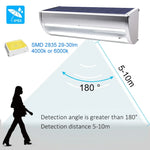 Lampe solaire moderne 48 LED argentée détecteur mouvement modes IP65