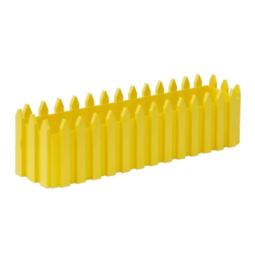 clôture décorative moderne pots fleurs réutilisables jaune rose bleu vert violet blanc