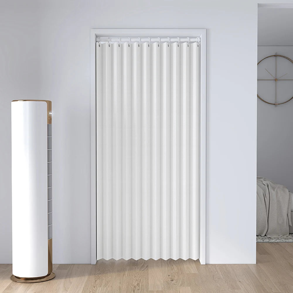 rideaux plissés crème barre isolation moderne extérieurs porte coulissante polyester fil teint minimaliste