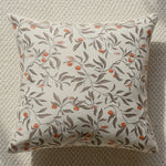 housse coussin polyester imprimé floral vintage romantique beige marron orange pointillé øllets square rectangle