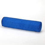 coussin rectangulaire patchwork moderne texture lin beige gris bleu marine decoratif memoire forme corporelle