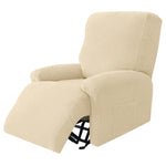 housse fauteuil inclinable gris jacquard moderne adhésif poche élastique intérieur