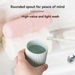 tasse dents réutilisable moderne rayées gris rose vert pastel respectueux environnement