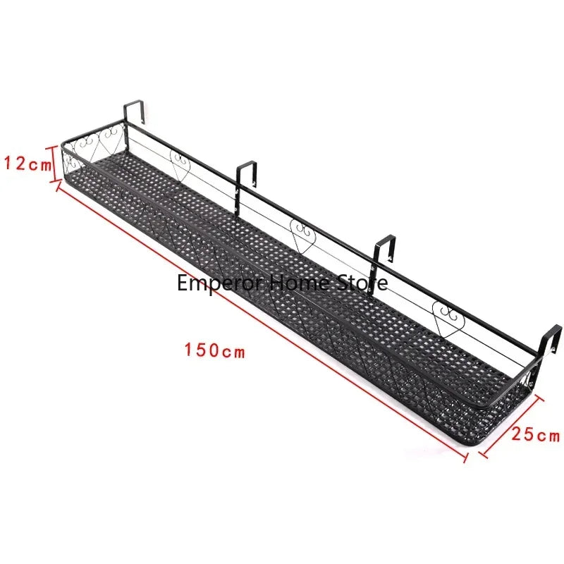 étagère murale noire moderne grille florale clips suspension plante pot assemblage économique
