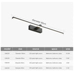 lampe miroir salle bain led noire rectangulaire moderne fixation murale éclairage maquillage aluminium
