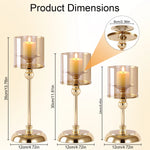 bougeoirs or transparents classiques supports bougies mariage fêtes tables