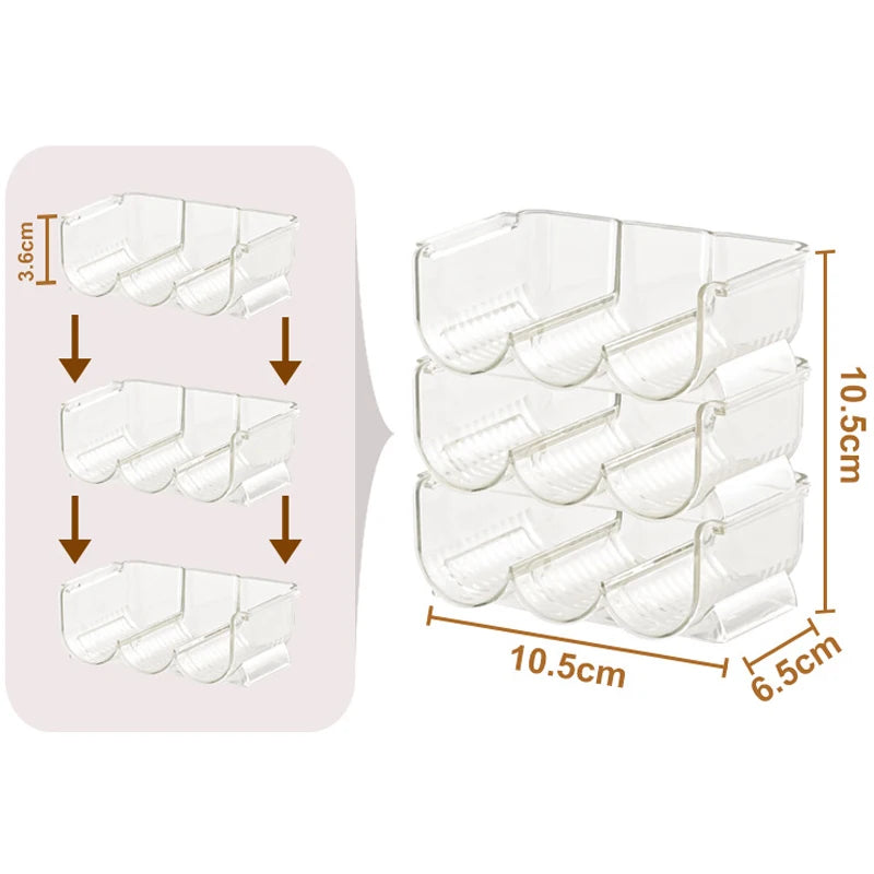 présentoir cosmétique transparent moderne boîte rangement maquillage acrylique 10 gonds doré minimaliste