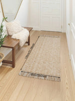 tapis polyester chenille beige motif moderne antidérapant intérieur salle bain porte