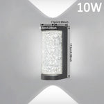 lampe murale moderne led 10w noir blanc texture granulée éclairage quotidien chambre salon entree