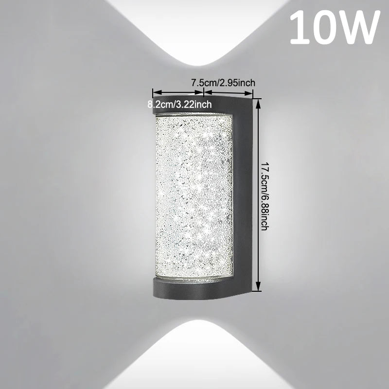 lampe murale moderne led 10w noir blanc texture granulée éclairage quotidien chambre salon entree