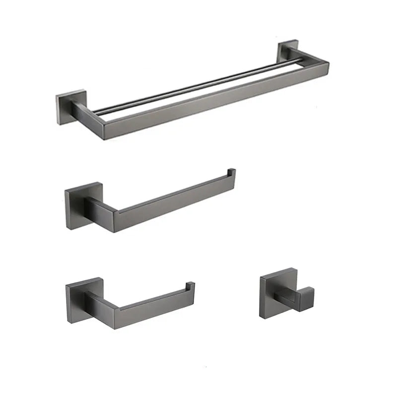 accessoires salle bain gris étagère serviettes porte savon moderne minimaliste porte soucoupe porte sèche