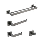 accessoires salle bain gris étagère serviettes porte savon moderne minimaliste porte soucoupe porte sèche