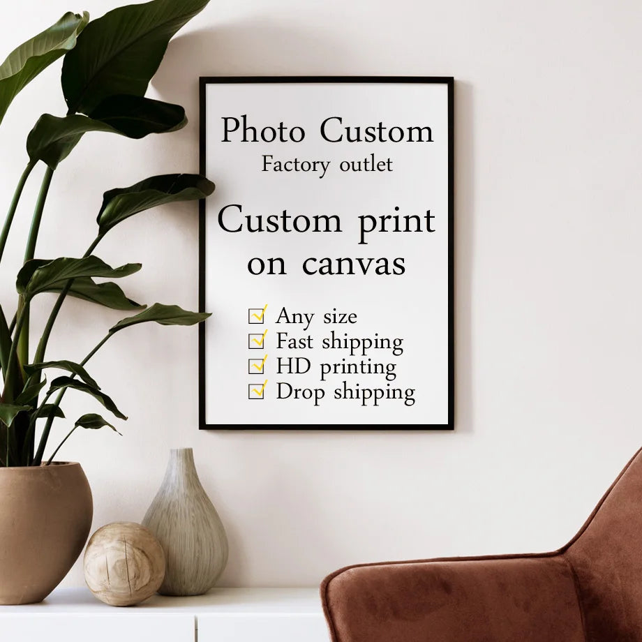 affiche abstraite moderne toile sans cadre encre imperméable rectangle vertical