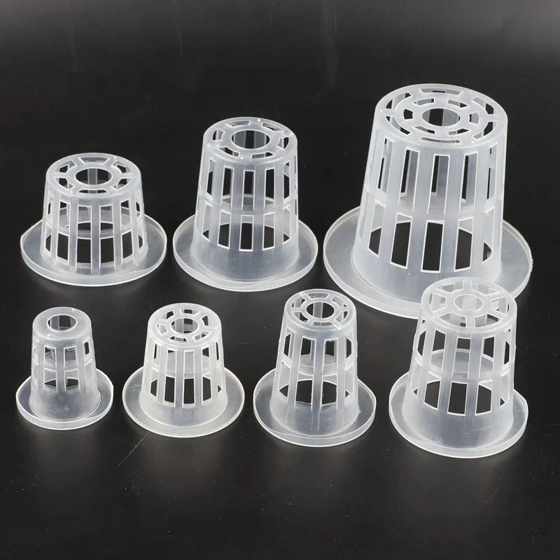 paniers hydroponiques blancs perforations circulaires modernes pots culture plantes aéroponique pépinièreClone