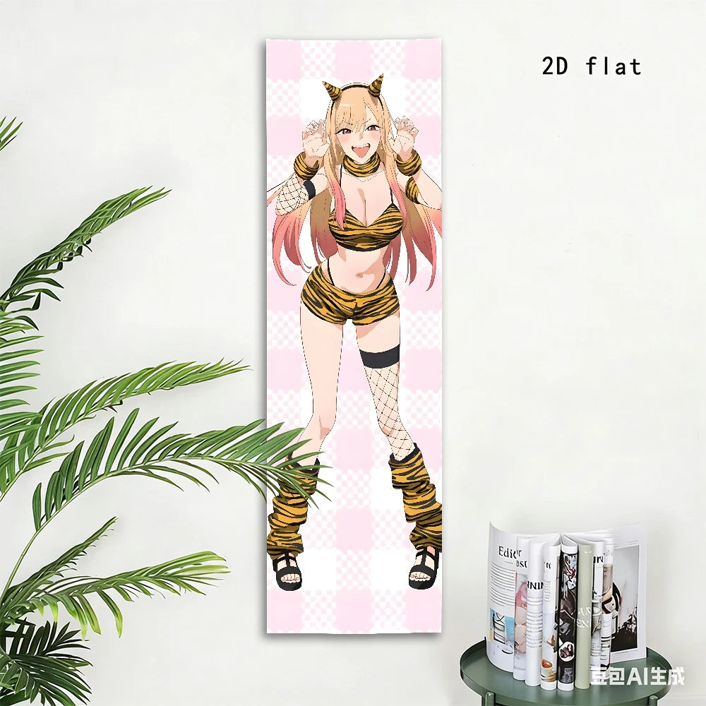tapisserie anime tigre peau carreaux rose clair beige noir 150cm 40cm