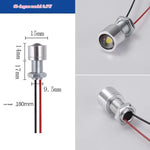 projecteur led argenté moderne 15mm 5w 12v ip20 blanc chaleureux
