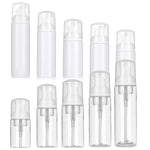 bouteilles mousse transparentes blanches pompe 30ml 50ml 60ml 100ml 150ml 200ml rechargeables cosmétiques