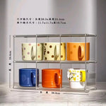 présentoir rangement tasses transparent moderne cuisine support minimaliste pieds accessoires pot gâteau