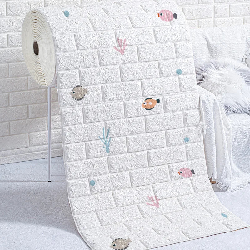 stickers muraux 3D brique animaux princesses châteaux cœur étoile moderne