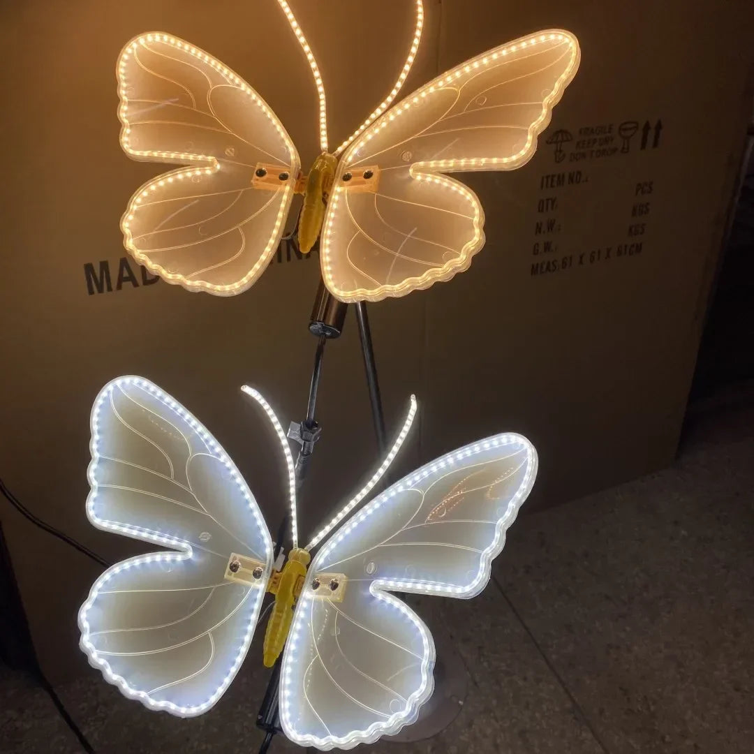 papillons lumineux blancs moderne clips anniversaire mariage fêtes nouvel an événements anniversaires