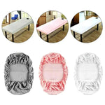 housse table moderne tissu damas imperméable noir bleu marine blanc rose clair marron bleu