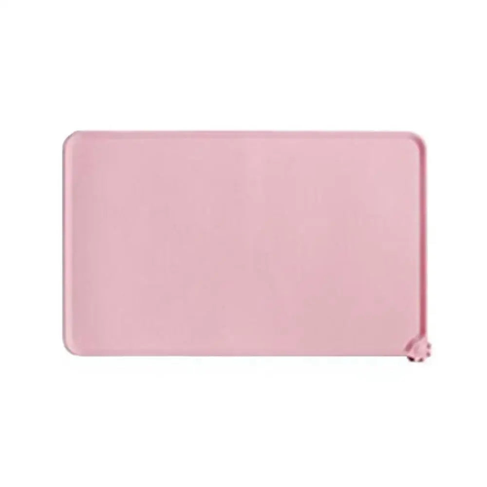 tapis alimentation impermeable silicone bord eleve animaux compagnie moderne noir gris rose