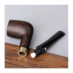 pipe bois anneau doré accessoires écraseur cure pipe tamis allume feu bocal feuilles boîte