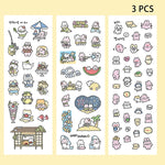 sticker kawaii multicolore dessins animés adhésifs mignons opaques autocollants animauxscriçãopta